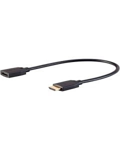 Monoprice - 138642 High Speed HDMI Extension Cable - 1 Feet - Black, 48Gbps, Ultra 8K, Dynamic HDR, eARC - DynamicView Series