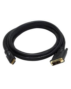 Monoprice Video Cable - 6 Feet - Black | 24AWG CL2 High Speed HDMI to DVI Adapter with Net Jacket